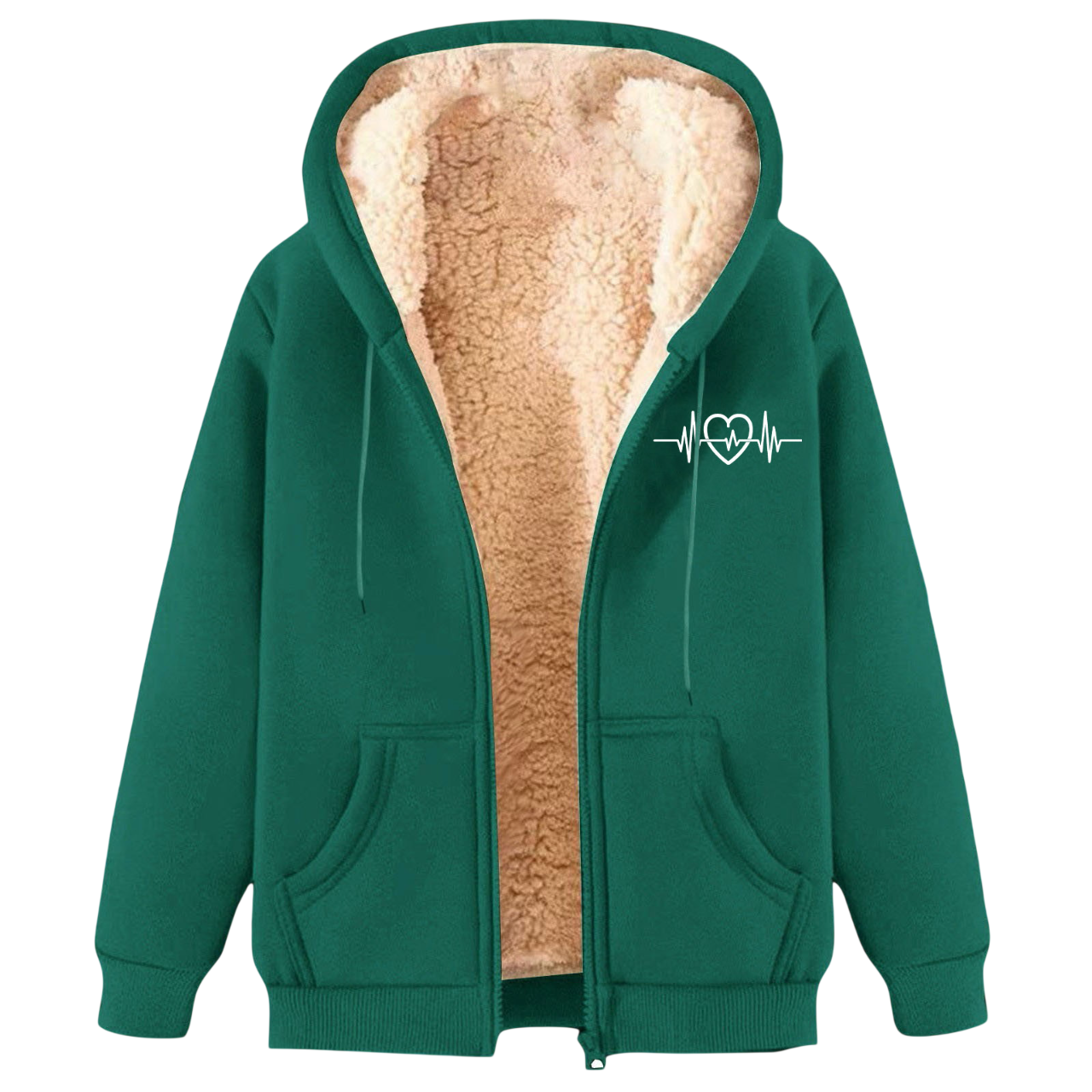 Men’s Fleece Hoodie – Thick Warm Lamb Fleece Lined Sweatshirt for Winter