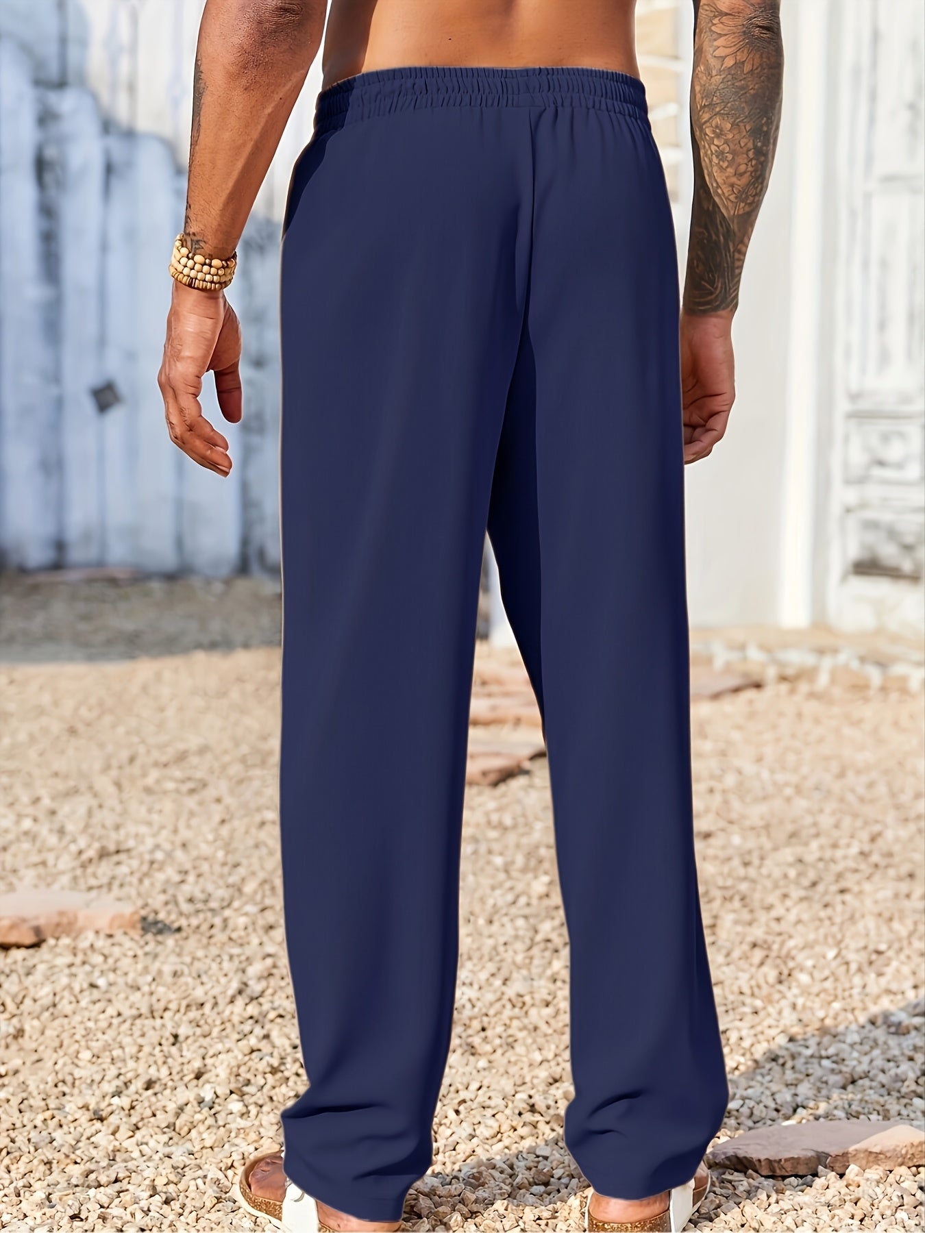 Men’s Casual Corduroy Pants – Slim Straight Anti-Wrinkle Long Trousers